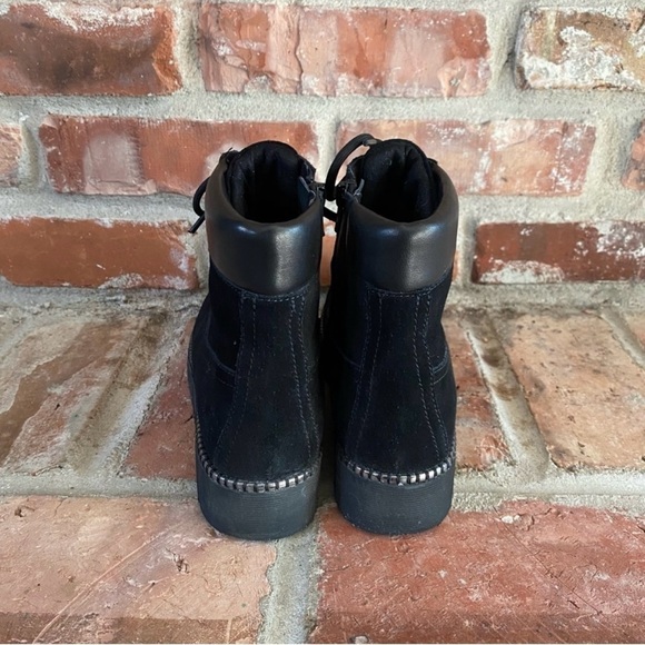 Vaneli Narrow Suede Zipper Ankle Lace Up Boots - Picture 5 of 9